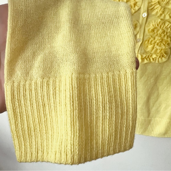 Mac + Jac Yellow Ruffle Crop Cardigan - Picture 4 of 6